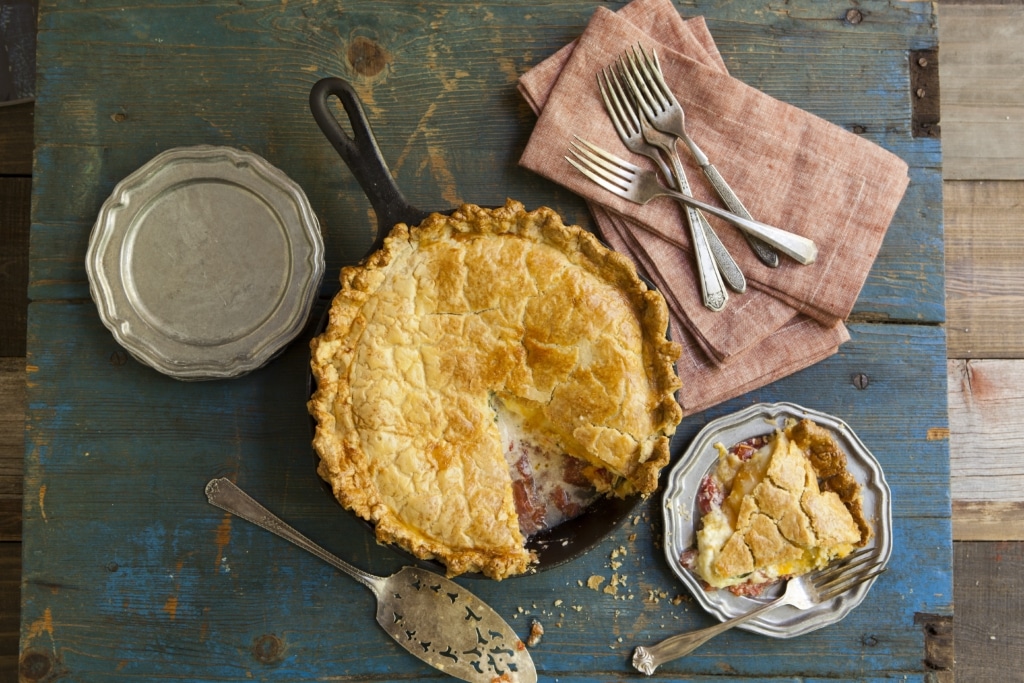 Tomato Basil Pie Holiday menu