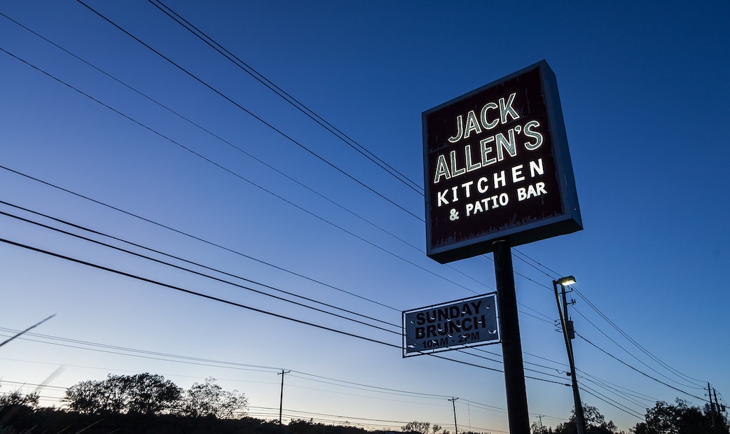 Jack Allen's Kitchen for Oak Hill Location - LED Sign Next To The Road